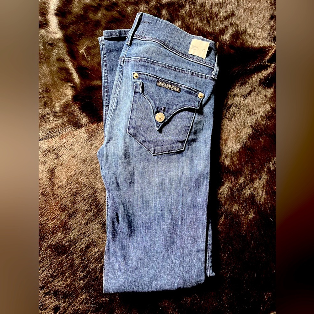 Hudson mid rise Collin skinny Jean 27. EUC